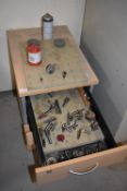 *Three Drawer Standalone Cabinet Containing Assorted Router Bits
