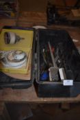 *Toolbox Containing Various ½” Drive Sockets, Rules, Bevels, Hole Saws, etc.
