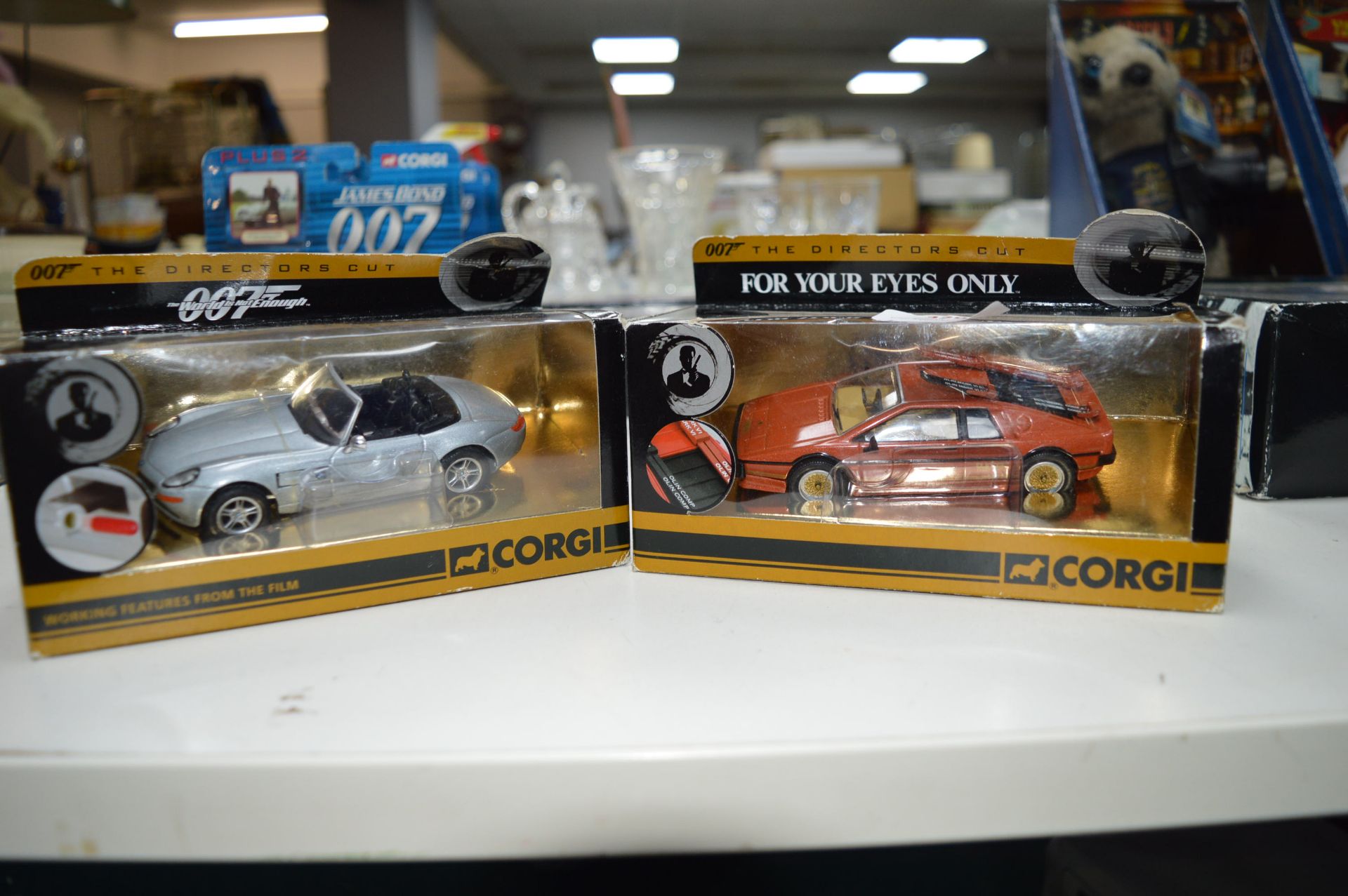 Two Corgi James Bond 007 Diecast Cars "For Your Ey