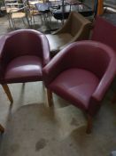 * 2 x purple tub chairs