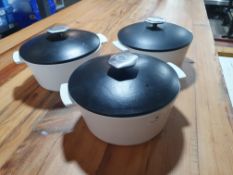 * 3 x cooking pots