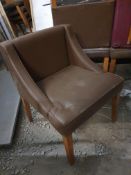 * 2 x brown tub chairs