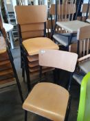 * 6 x chairs - metal frame with ply seats/backs