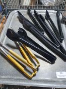 * selection of tongs