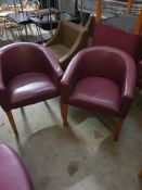 * 2 x purple tub chairs