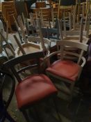 * 21 x chairs - with co-ordinating frames and pads, some with arms