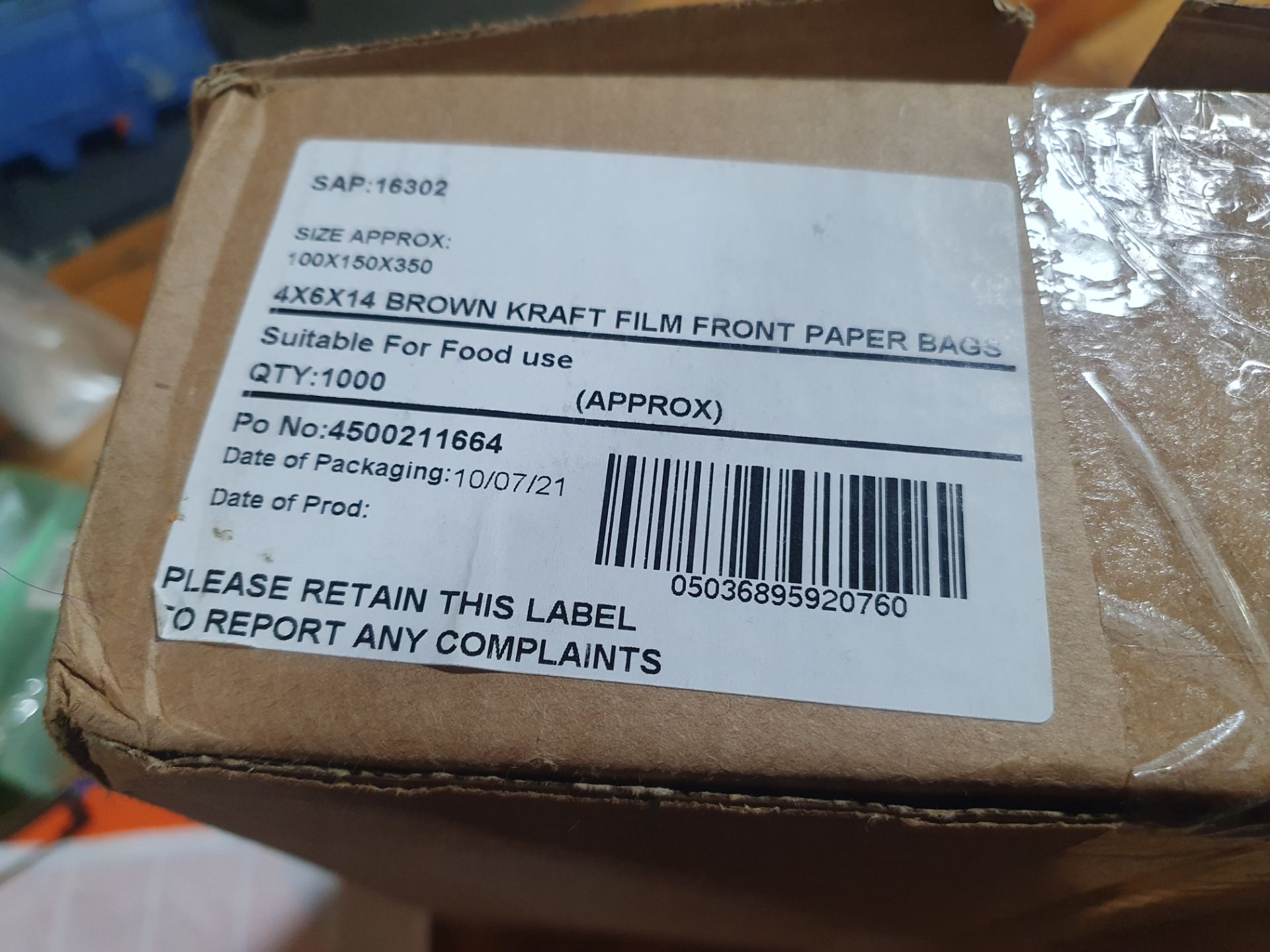 * box film fronted kraft paper bags - Image 2 of 2