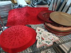 * selection of festive placemats and plates
