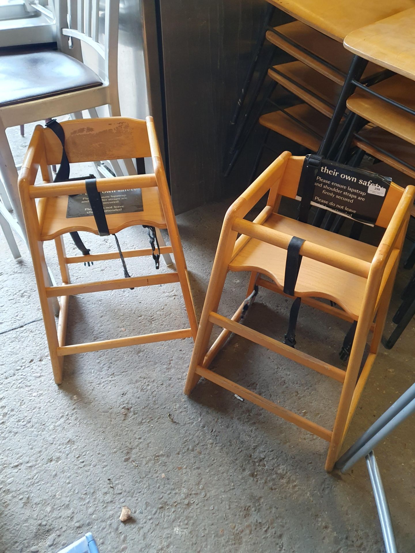 * 2 x wooden high chairs