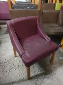 * 2 x purple tub chairs