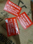 * 3 x cleaning signs - idea for coffee machines/etc