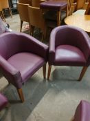 * 5 x purple tub chairs