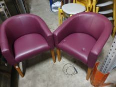 * 2 x purple tub chairs