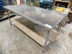 * Stainless Topped 900x1800mm Bench