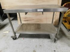 *S/S Wheeled table