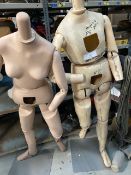 * Pair of manikins (one marked Imperial War Museum Victoria)