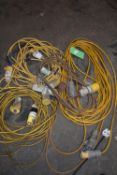 *Four 110v Extension Leads and a Three Way Splitter