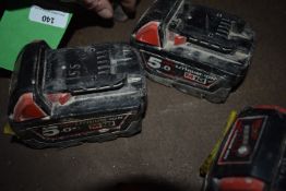 *Two Milwaukee Red Lithium M18 5.0ah Batteries