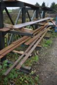 *Four Tier Steel Cantilever Storage Rack Containing Various Flat Bar and Plate