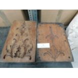 * Two Wood Plaster Moulds