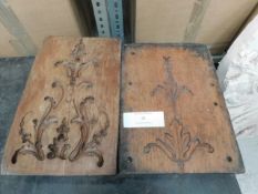 * Two Wood Plaster Moulds