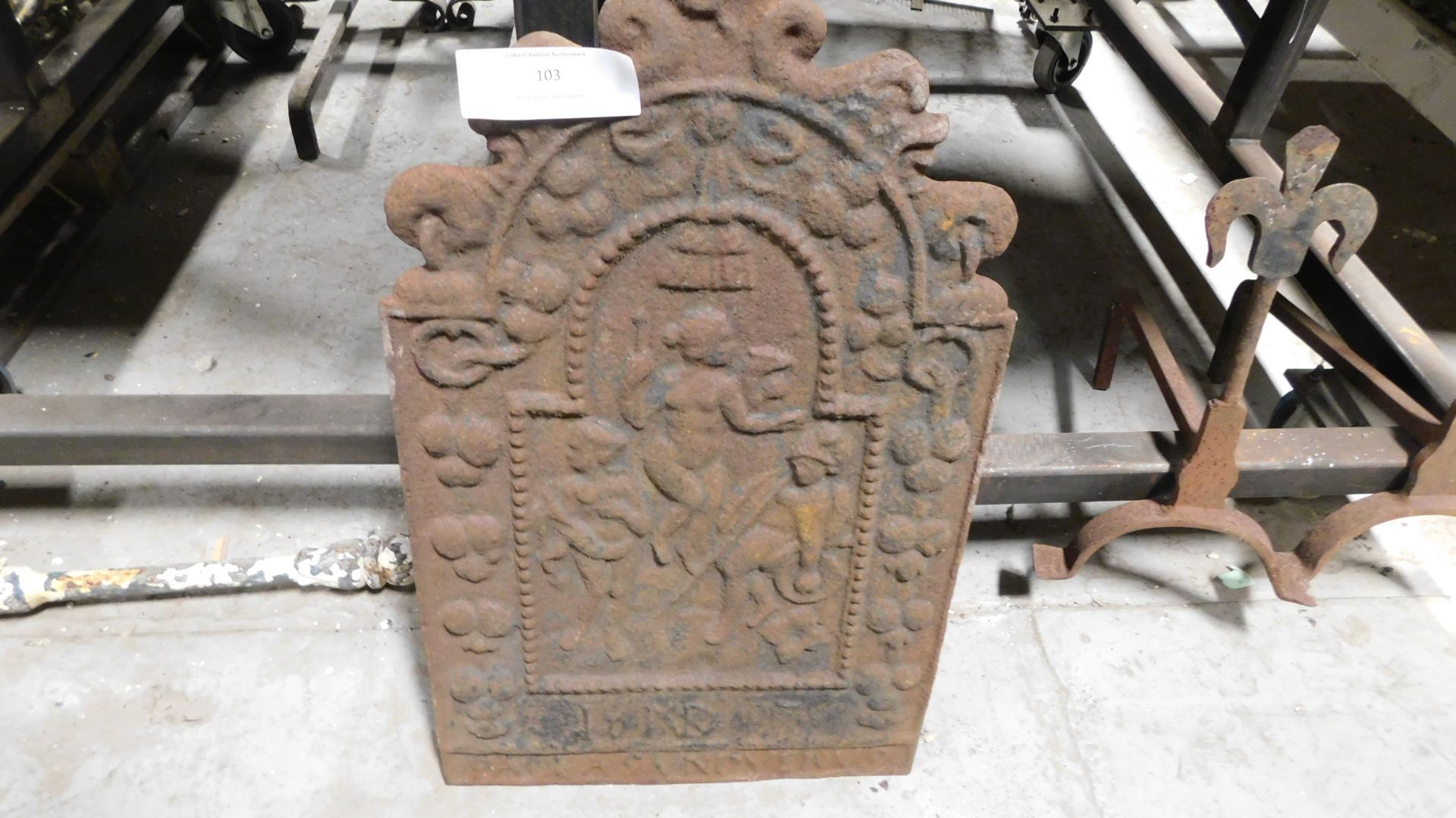 *Cast iron fireback 30"x26"