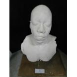 * Wheeled mounted plaster bust