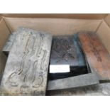 * Box of Wood Plaster Moulds