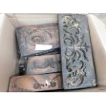 * Box of Wood Plaster Moulds