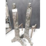 * Pair Bronze fronted Firegrate Stands