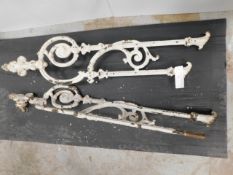 * 10 Cast iron stair spindles