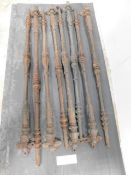 * 8 Cast Iron Stair Spindles
