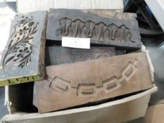 * Box of Wood Plaster Moulds