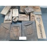 * Box of Wood Plaster Moulds