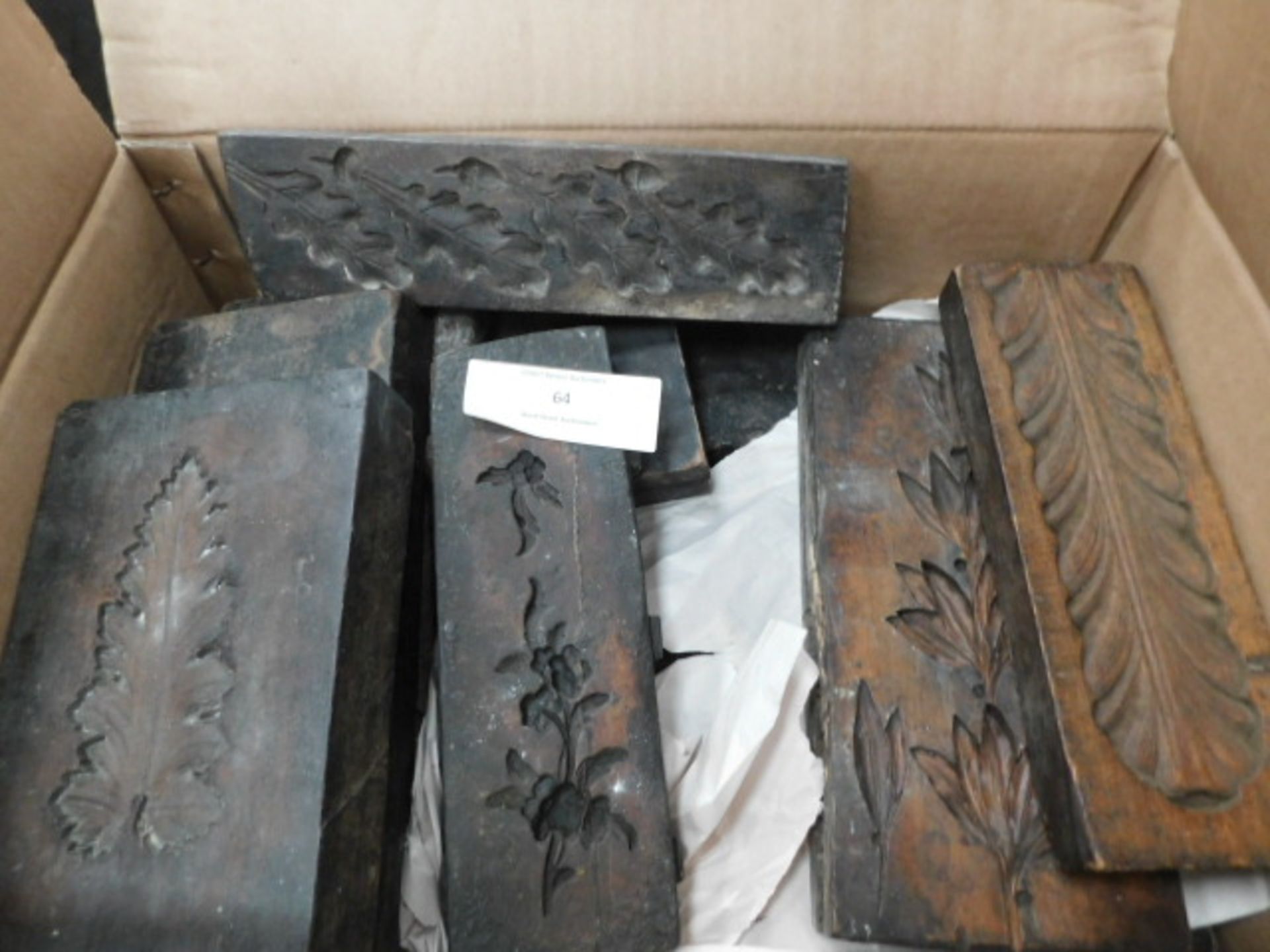 * Box of Wood Plaster Moulds