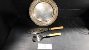 *Serving Plate, Fish Knife and Fork