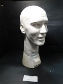 * Head Cast Marked "Elvis Priesley Tussaud Rock Circus Picadilly"