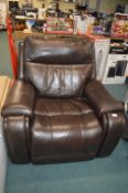 *Brown Leather Electric Recliner