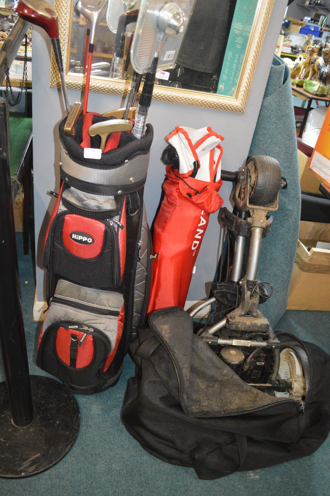 Hippo Golf Bag, Golf Clubs, Electric Golf Trolley(