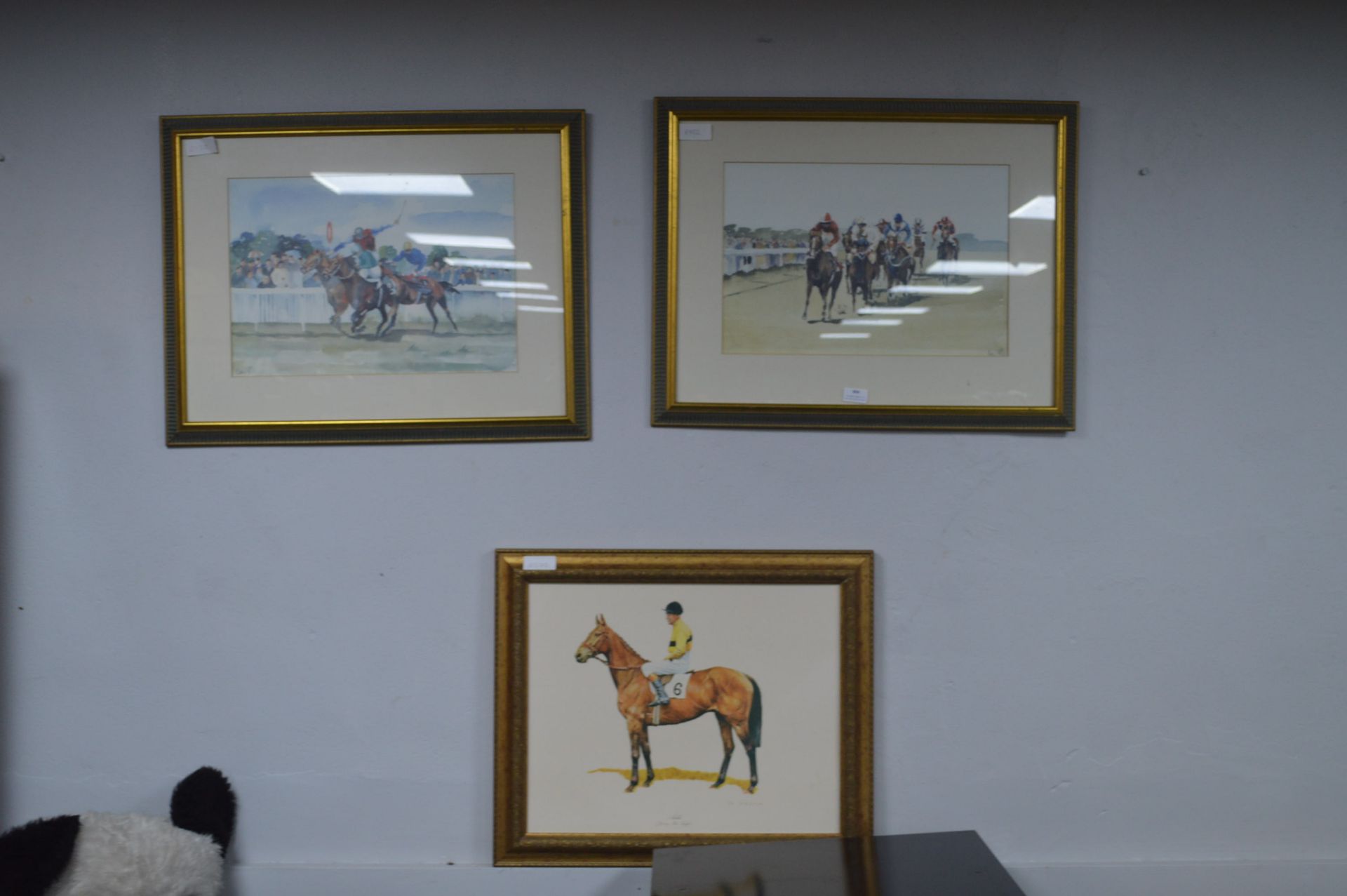 Three Framed Horse Racing Prints