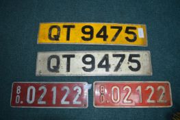 Four Number Plates