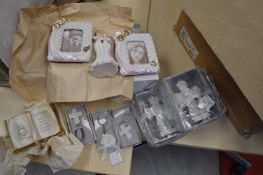 *Box of Wedding/Religious Ornaments and Picture Fr
