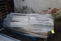 *Pallet of Six Oak Framed Doors, and Assorted Galv