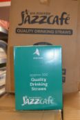 *Box of Twenty Packs of 500 JazzCafé Drinking Stra