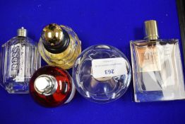 Five Bottles of Assorted Fragrances