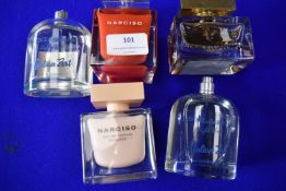 Five Bottles of Assorted Fragrances