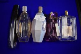 Five Bottles of Assorted Fragrances