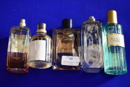 Five Bottles of Assorted Fragrances