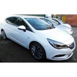 A Vauxhall Astra, reg. FR19 STX, manual, in white, registered miles 1,440, petrol, no past MOT