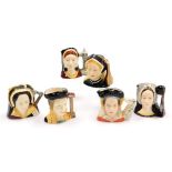 Six Royal Doulton character jugs, comprising wives of Henry VIII, Catherine Howard D6693,